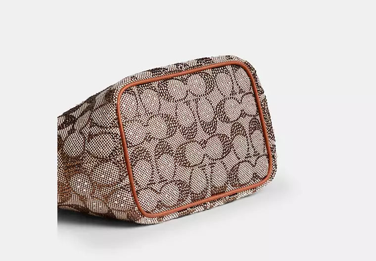 Sac Rigide à Fermoir Bourse 16 En Jacquard Exclusif Avec Cristaux