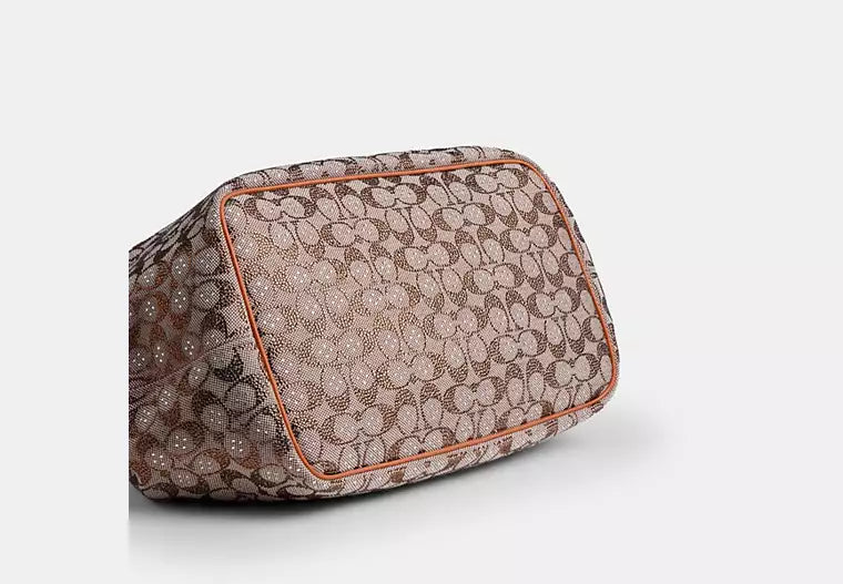 Grand Sac Rigide à Fermoir Bourse En Jacquard Exclusif Avec Cristaux