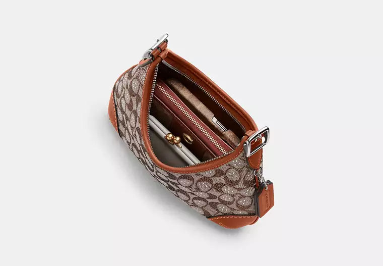 Sac hobo Hamptons en jacquard exclusif à cristaux