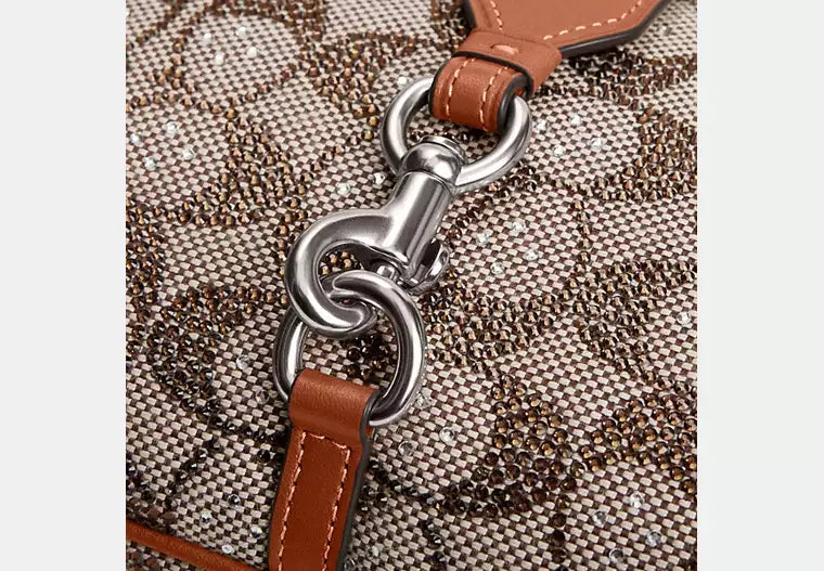 Sac hobo Hamptons en jacquard exclusif à cristaux