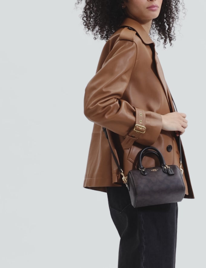 Mini Sac Bandoulière Rowan - Marron